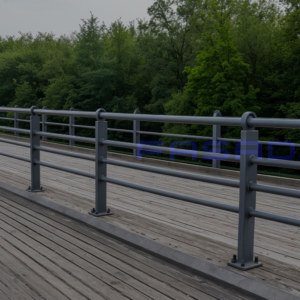 Дорожные ограждения с круглым поручнем и прямым креплением ДО - 14