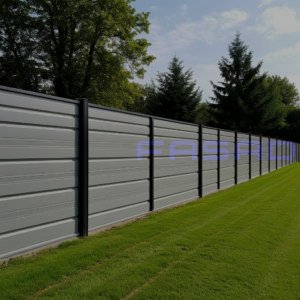 Ограждение из сэндвич панелей ПИР с перфорированным листом 120 - 200 мм