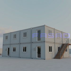 Двухэтажное модульное здание МЗ-12 из 12 блок-контейнеров (RAL) 