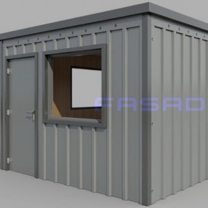 ПБК-22 СП - модульная проходная на базе блок-контейнера, отделанная сэндвич-панелями 