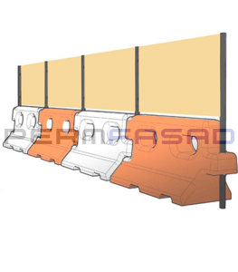 Фото Строительное перфорированное сигнальное ограждение на аварийных участках