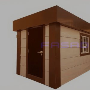 ПБК-12 (б) СП - небольшой модульный пост охраны из сэндвич-панелей с декоративным фризом 